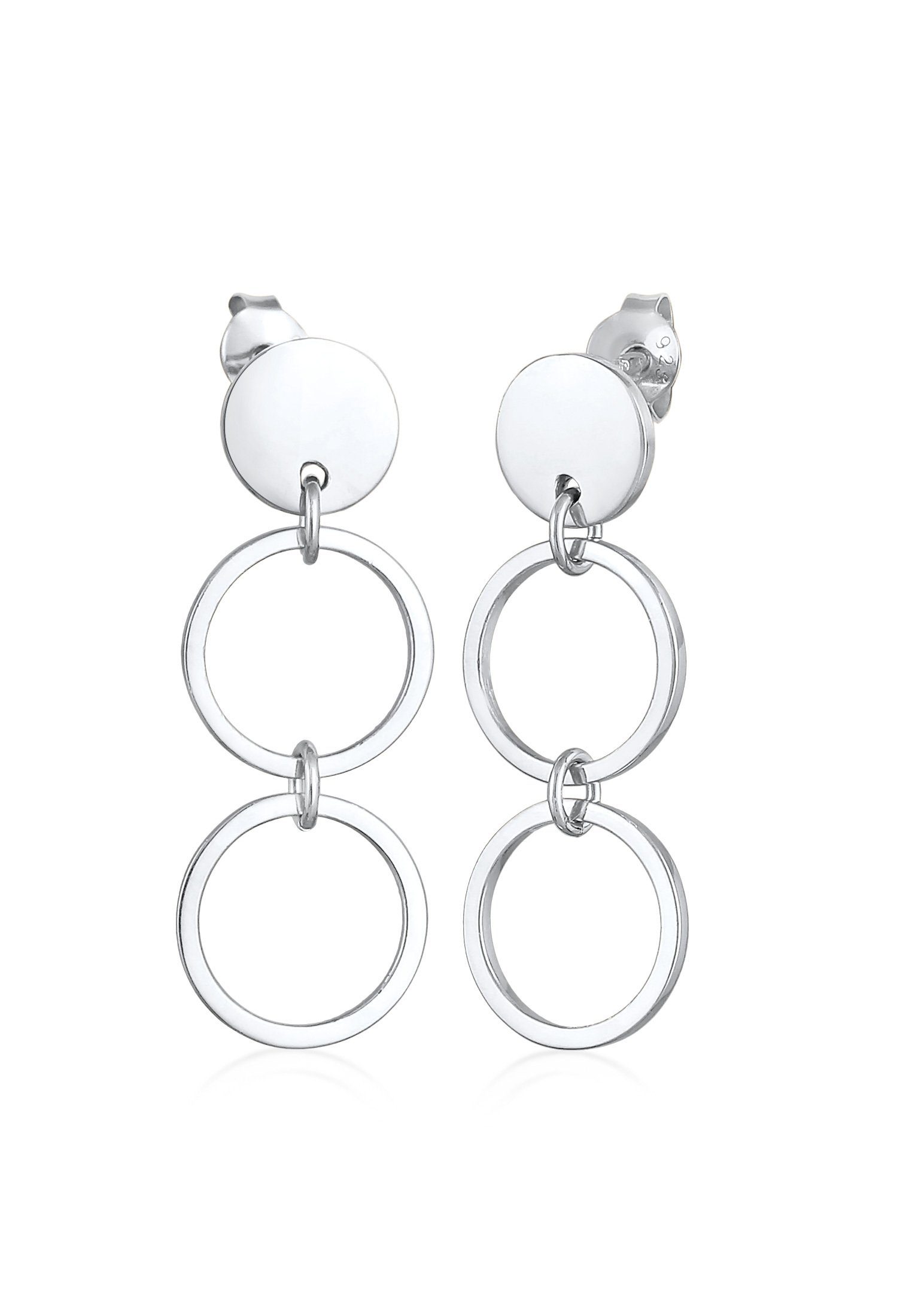 Elli Paar Ohrstecker Hänger Plättchen Ringe günstig online kaufen
