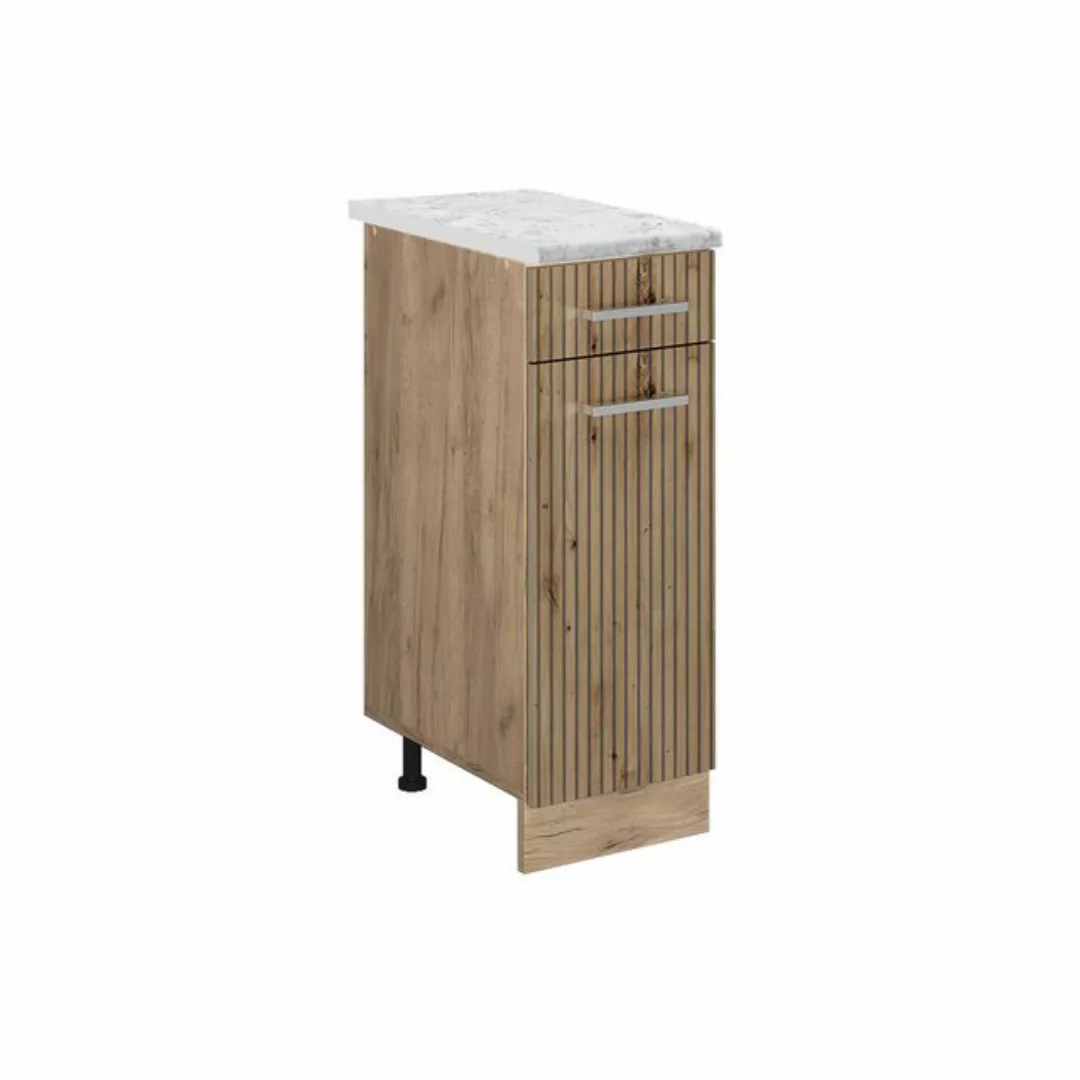 Vicco Unterschrank R-Line, Artisan-Eiche/Goldkraft Eiche, 30 cm AP Marmor günstig online kaufen