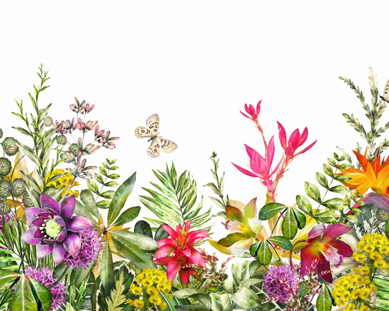 Fototapete "Bunte Blumen" 3,50x2,55 m / Strukturvlies Klassik günstig online kaufen