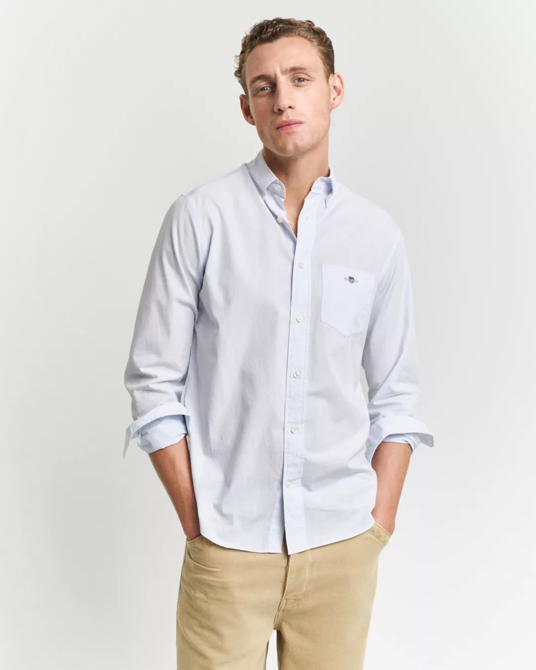 Gant Langarmhemd "REG POPLIN BANKER SHIRT", Banker Stripe Popeline, leichte günstig online kaufen