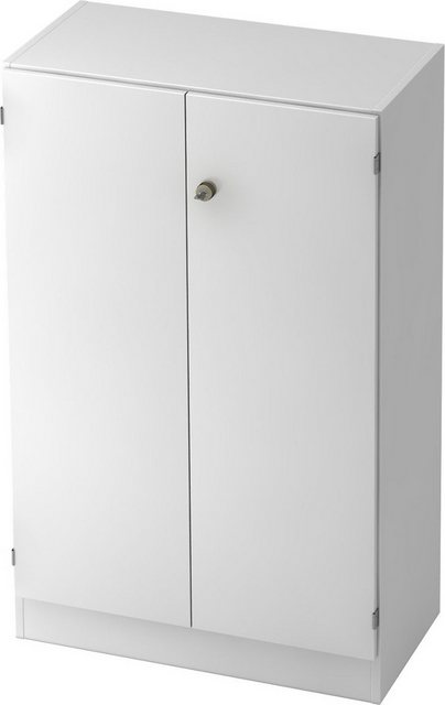 Aktenschrank Schrank Solid 3OH BxTxH 80x42x127cm Griff SG Weiß/Weiß günstig online kaufen