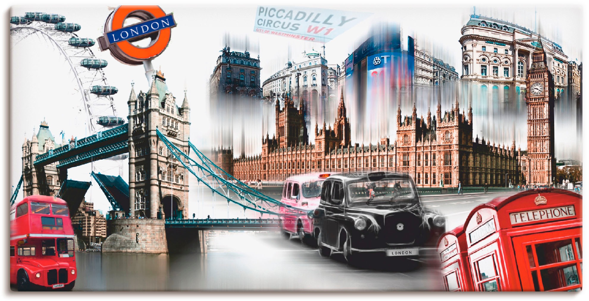 Artland Wandbild "London Skyline Collage IV", Großbritannien, (1 St.), als günstig online kaufen