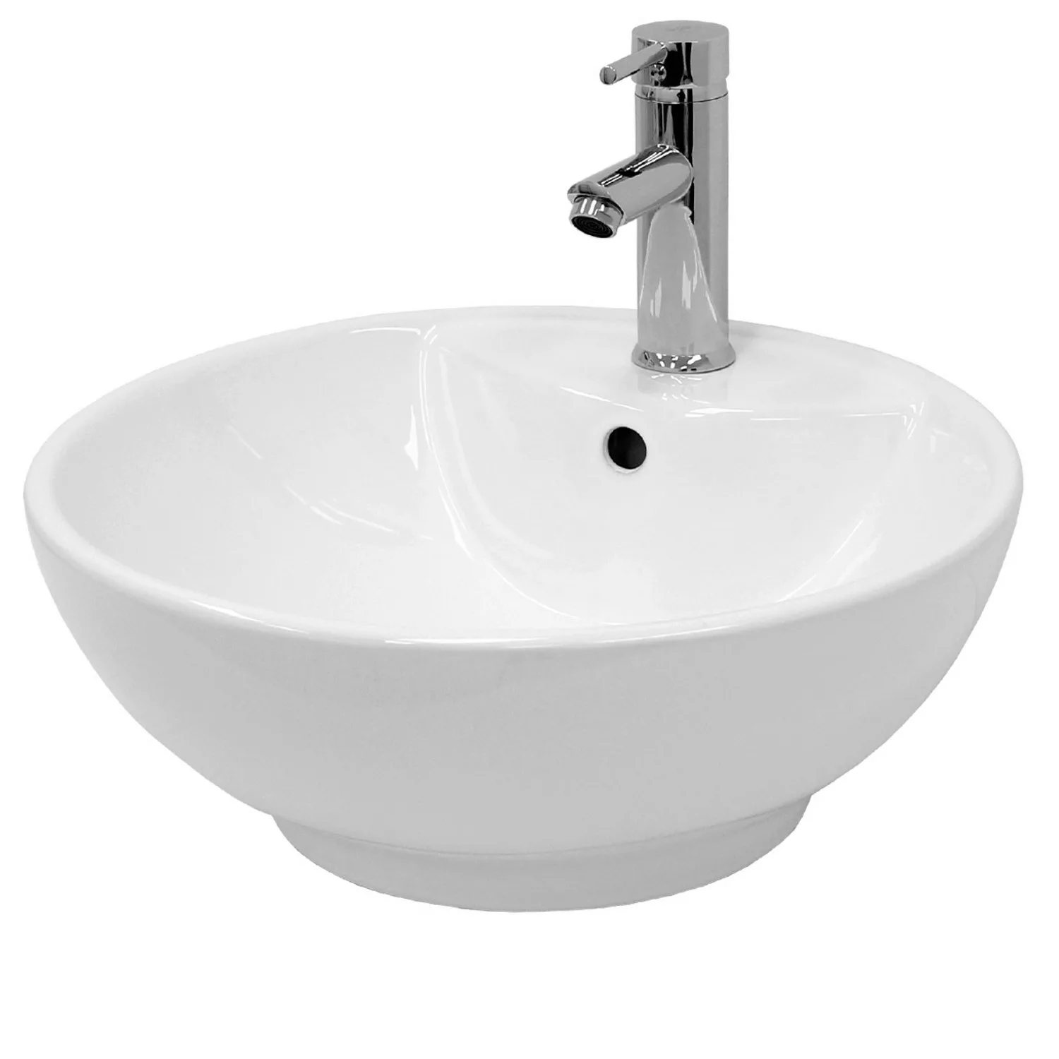 ECD Germany Design Waschbecken Waschtisch 455 x 185 mm inkl Ablaufgarnitur günstig online kaufen