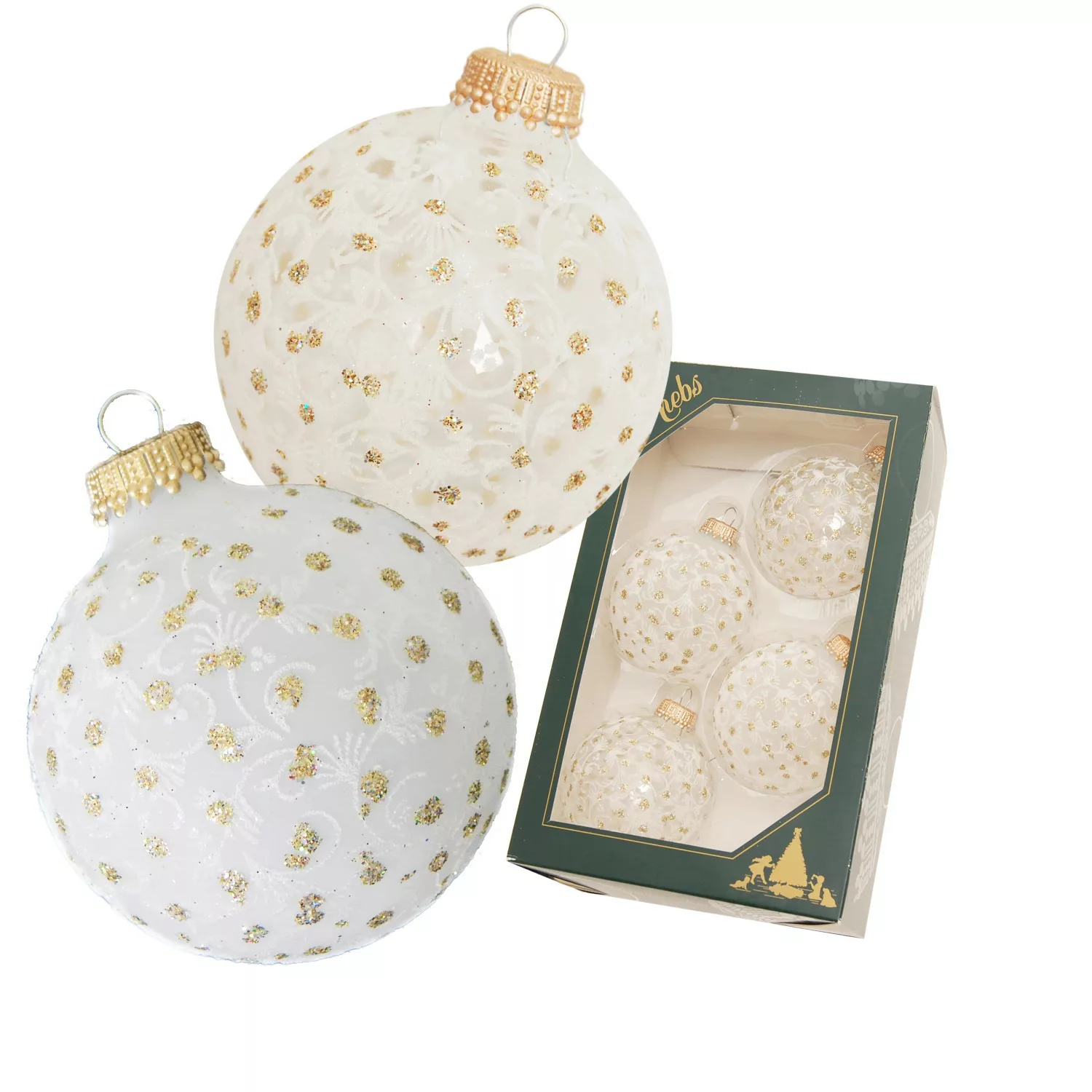 Krebs Glas Lauscha Weihnachtsbaumkugel 4-tlg. 7cm günstig online kaufen