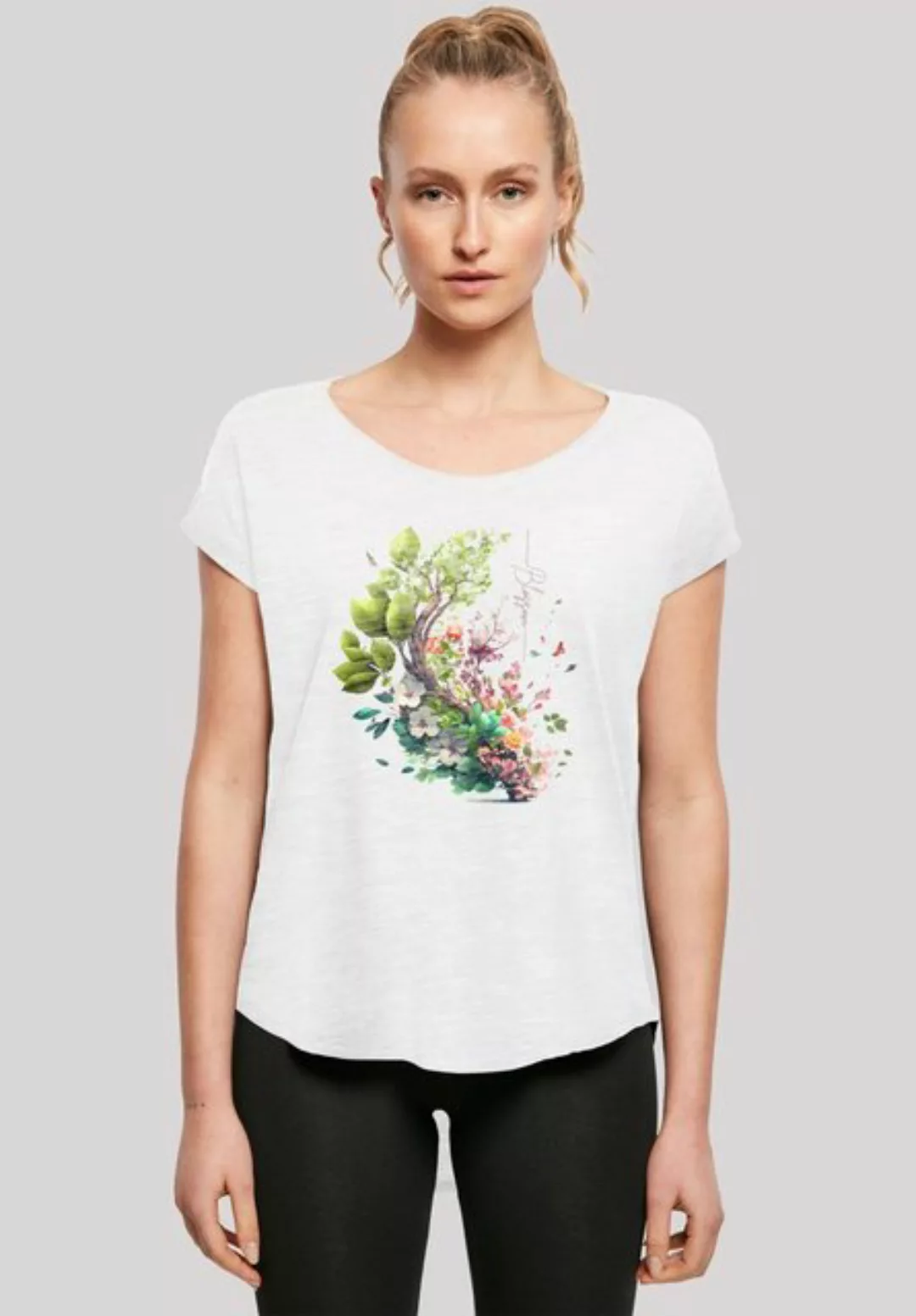 F4NT4STIC T-Shirt Baum mit Blumen Print günstig online kaufen