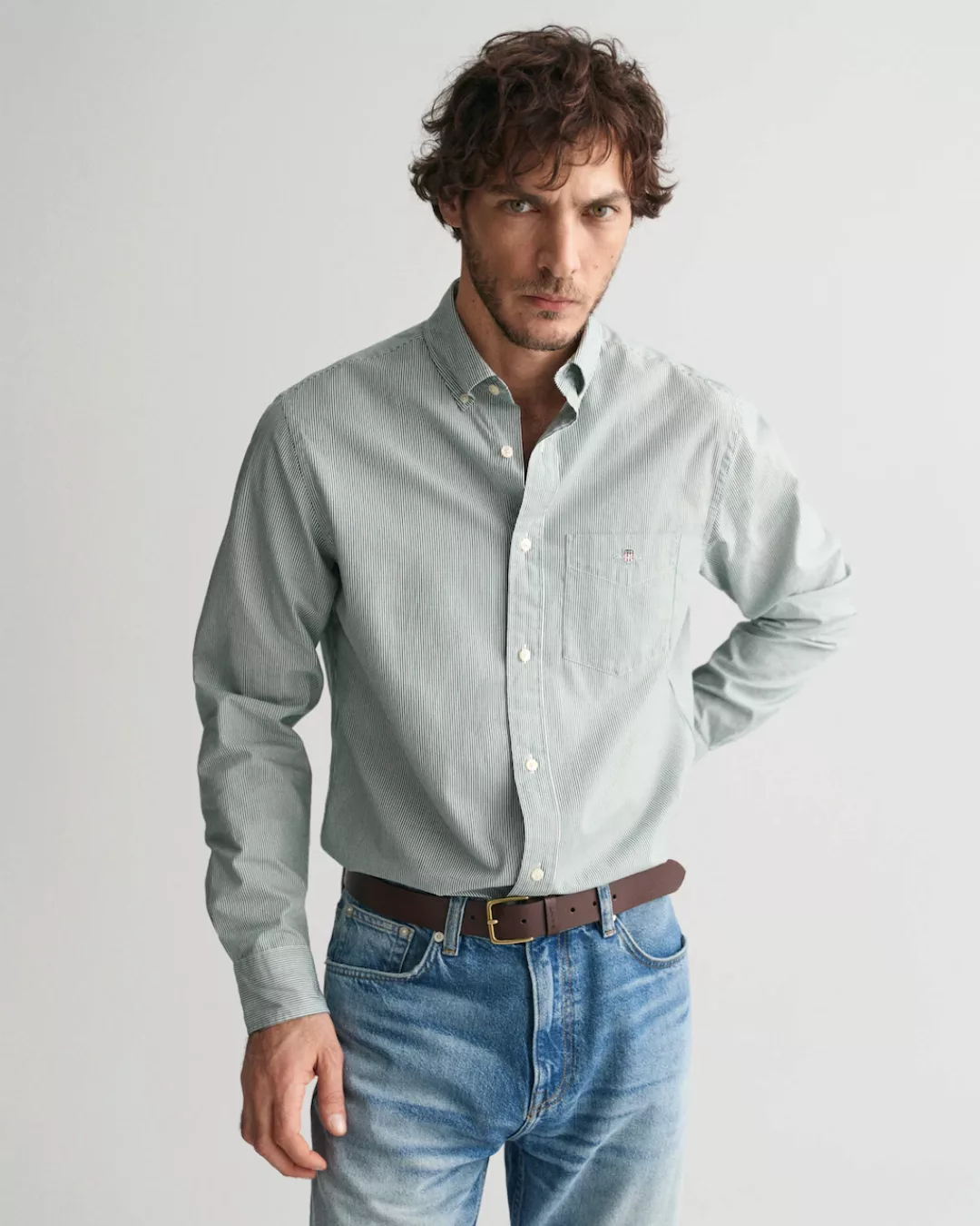 Gant Langarmhemd "REG POPLIN BANKER SHIRT", Banker Stripe Popeline, leichte günstig online kaufen