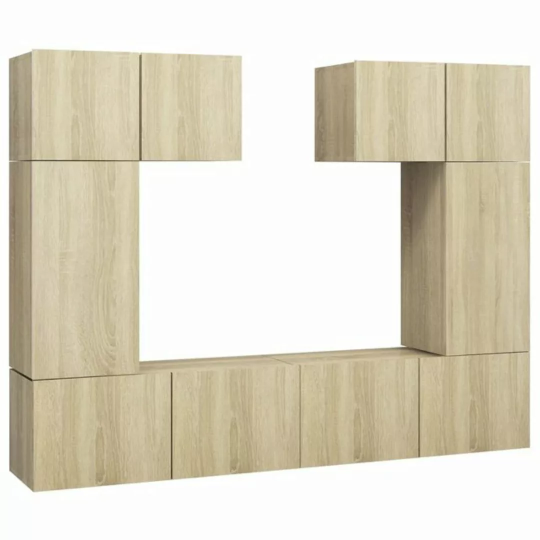 furnicato TV-Schrank 6-tlg. TV-Schrank-Set Sonoma-Eiche Holzwerkstoff günstig online kaufen