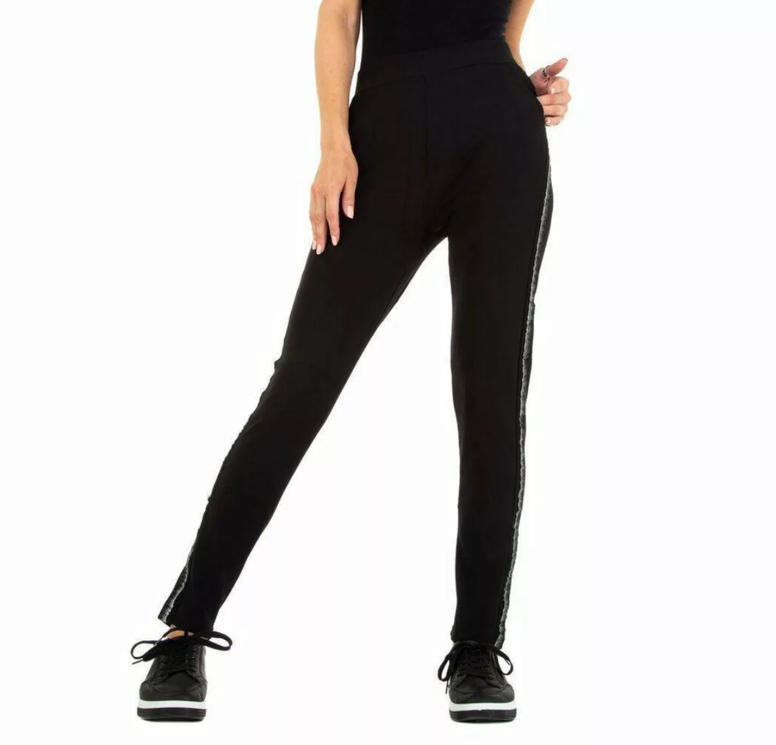 Ital-Design Stoffhose Damen Freizeit Stretch Stoffhose in Schwarz günstig online kaufen