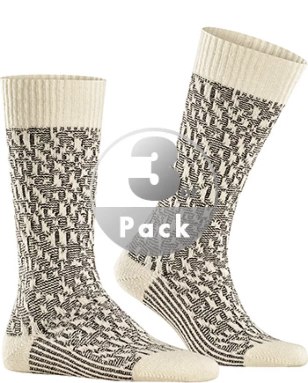 FALKE Fleece Herren Socken, 39-42, Weiß, Struktur, Baumwolle, 12478-200002 günstig online kaufen