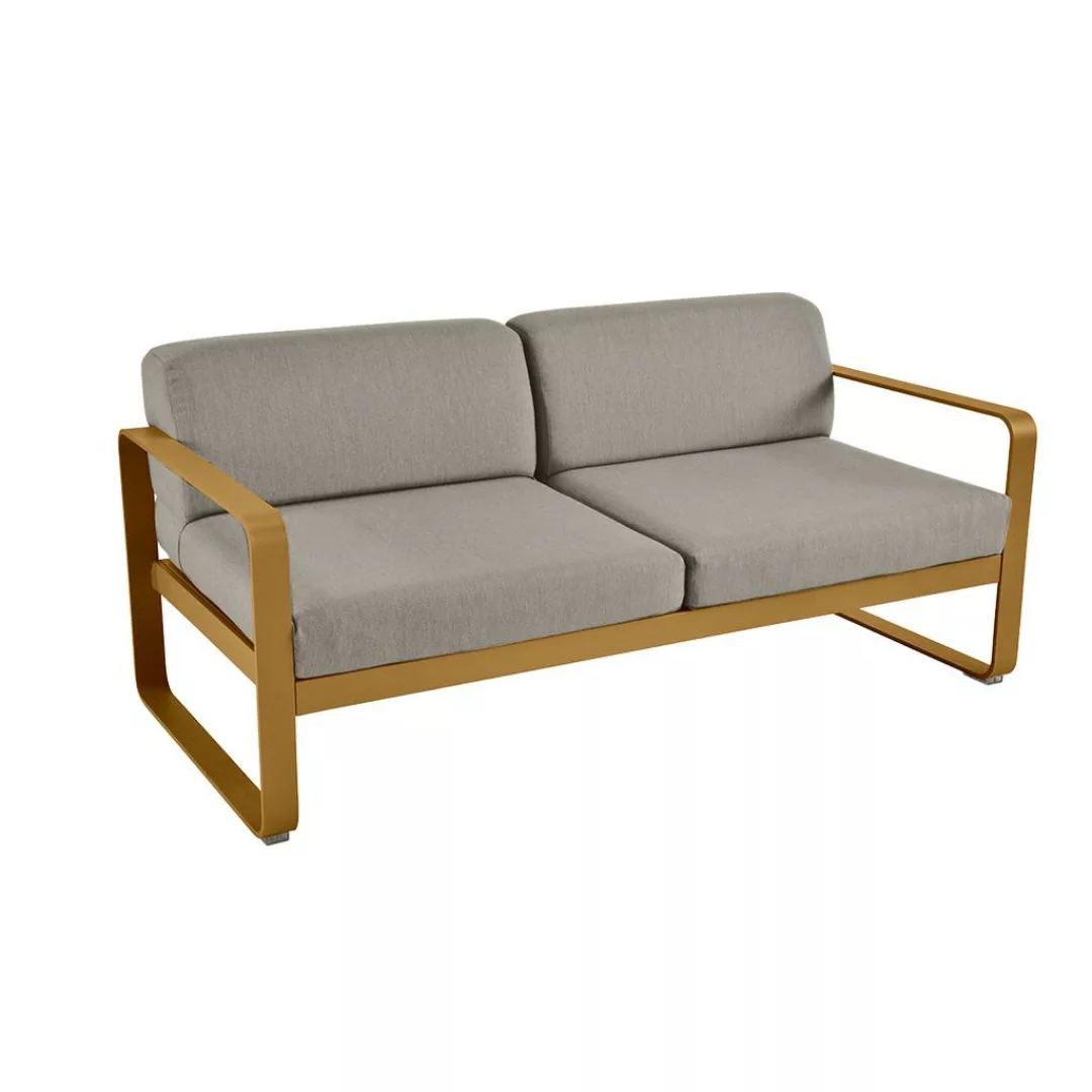 Bellevie Lounge-Sofa 2-Sitzer D2 Lebkuchen B8 Taupegrau günstig online kaufen