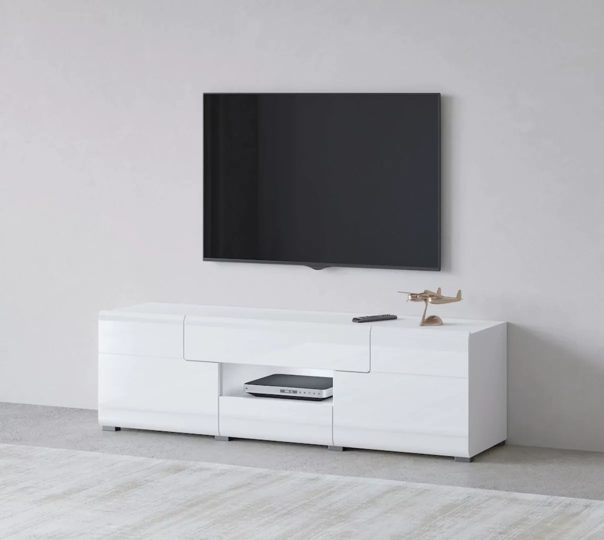 INOSIGN Lowboard "Toledo,Breite 159cm, trendige TV-Schrank mit dekorative F günstig online kaufen