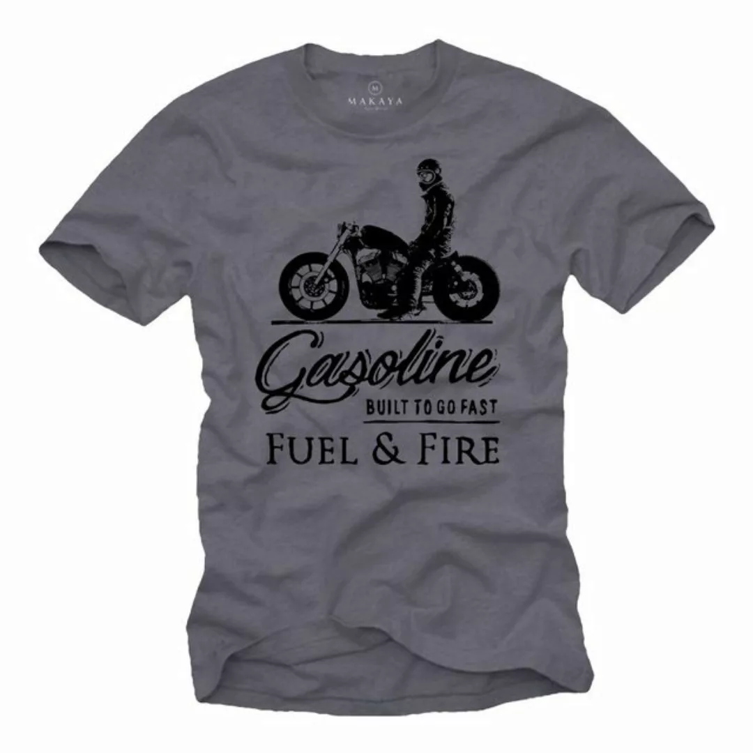MAKAYA Print-Shirt Herren Motorrad Bekleidung Biker Motiv Männer Geschenke günstig online kaufen
