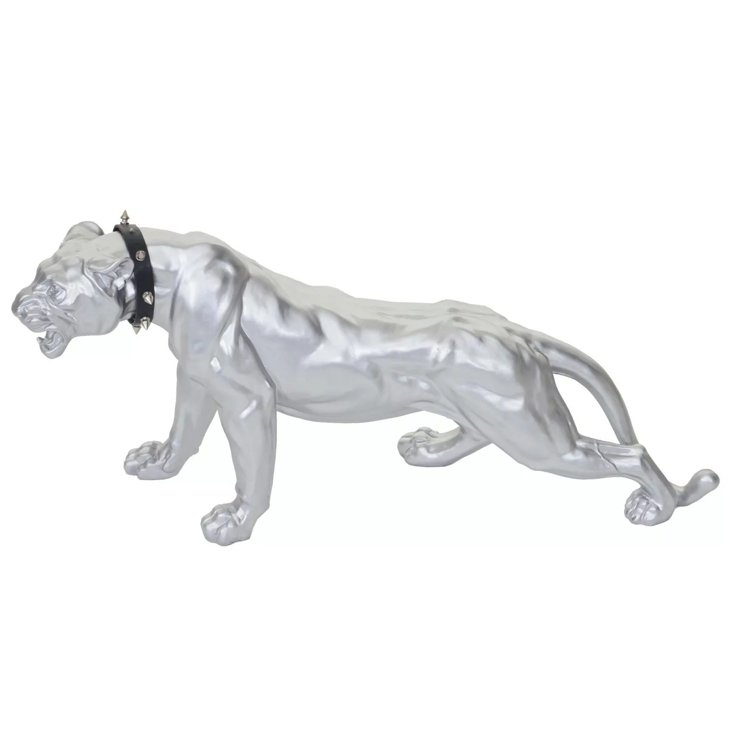 MCW Deko Figur Panther mit Halsband Silber Matt mit Halsband günstig online kaufen