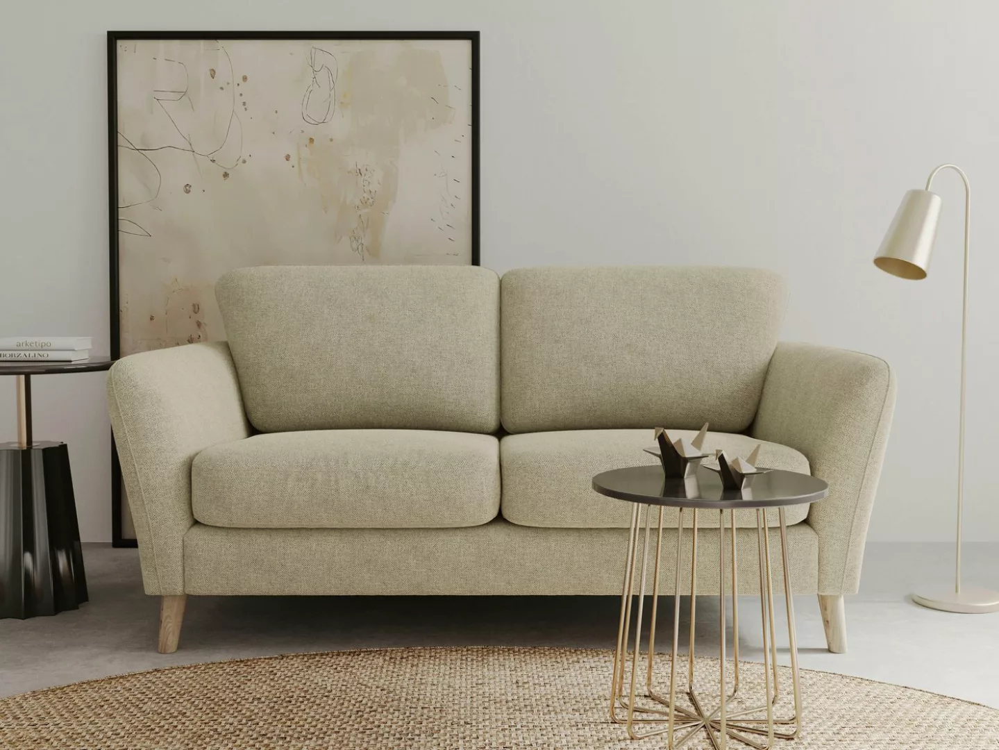 Home affaire 2-Sitzer MARSEILLE Sofa 170 cm, mit Massivholzbeinen aus Eiche günstig online kaufen