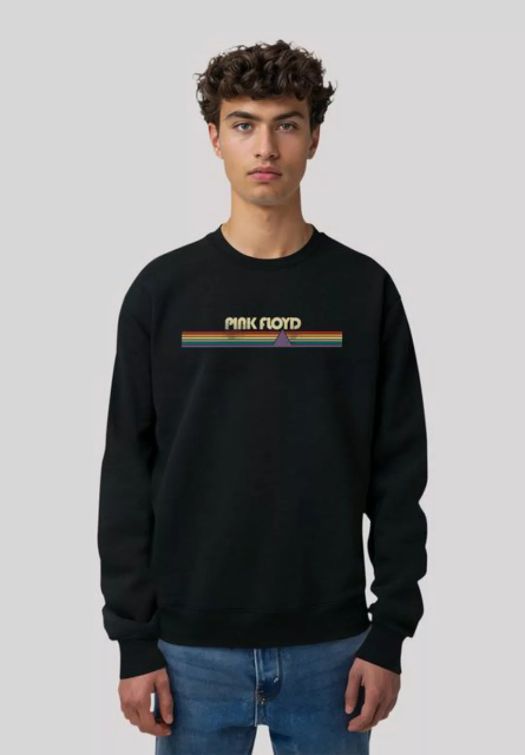 F4NT4STIC Sweatshirt Pink Floyd Prism Retro Stripes Premium Qualität günstig online kaufen