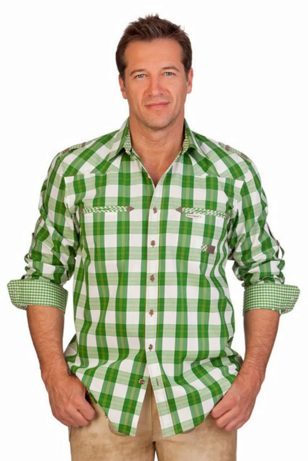 Spieth & Wensky Trachtenhemd Trachtenhemd - RASTATT - grasgrün günstig online kaufen