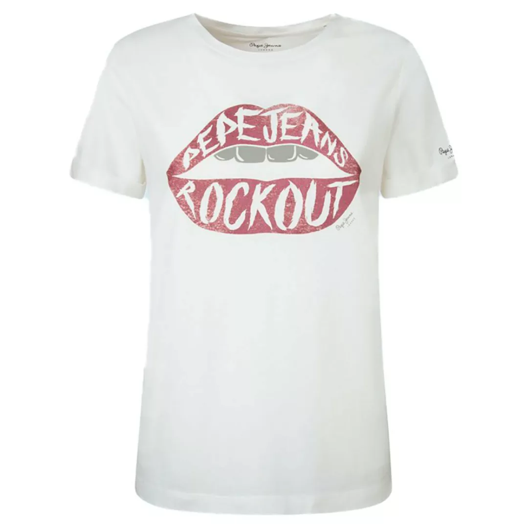 Pepe Jeans Lips Kurzärmeliges T-shirt M Off White günstig online kaufen