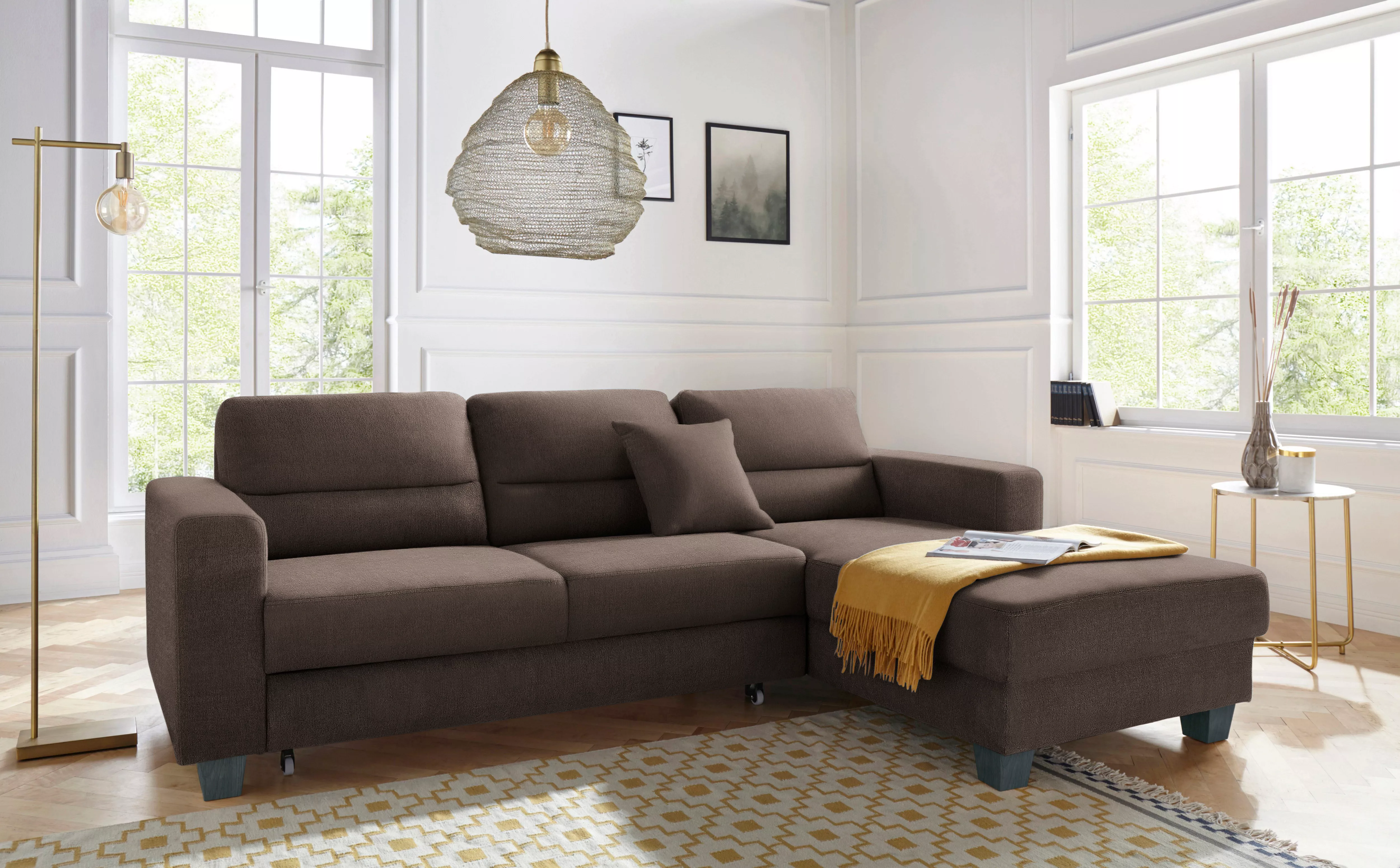 TRENDMANUFAKTUR Ecksofa "Chamber, L-Form", inklusive einer Kopfstütze, wahl günstig online kaufen