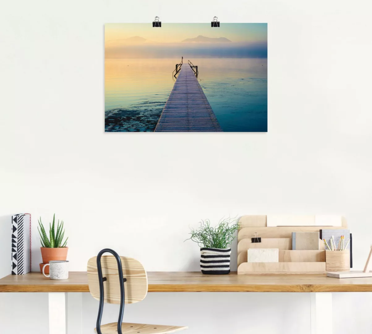 Artland Wandbild "Sonnenaufgang am Chiemsee", Seebilder, (1 St.), als Leinw günstig online kaufen