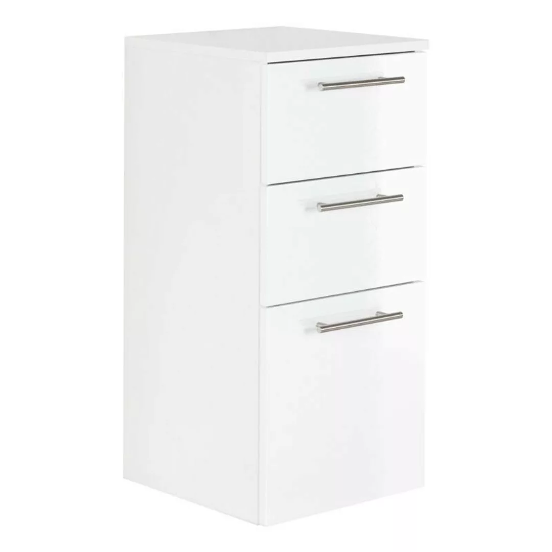 Midischrank LAGOS-02 Hochglanz weiß, B x H x T ca. 35,2 x 75 x 36,8cm günstig online kaufen