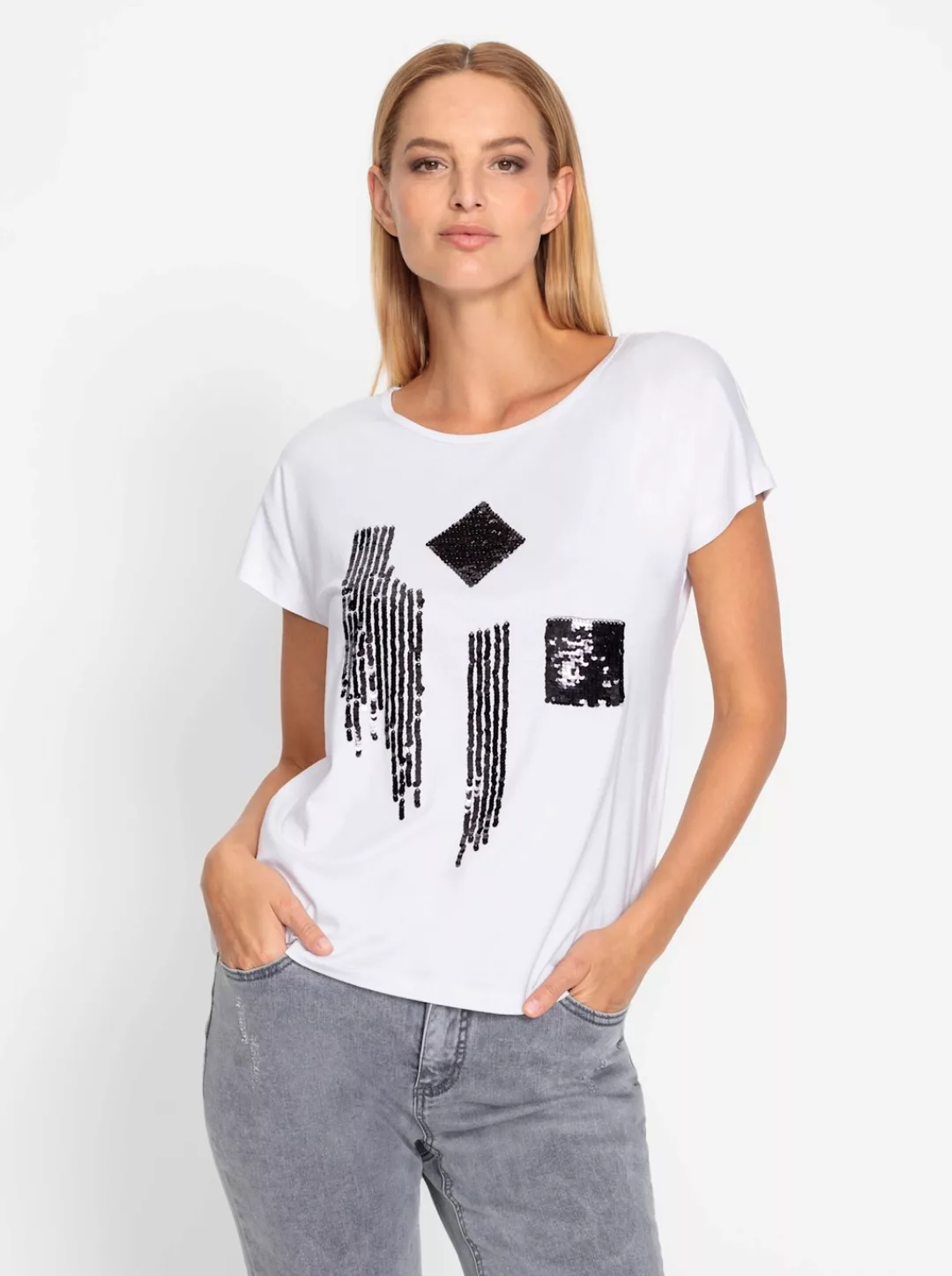 heine Rundhalsshirt "Druck-Shirt", (1 tlg.) günstig online kaufen