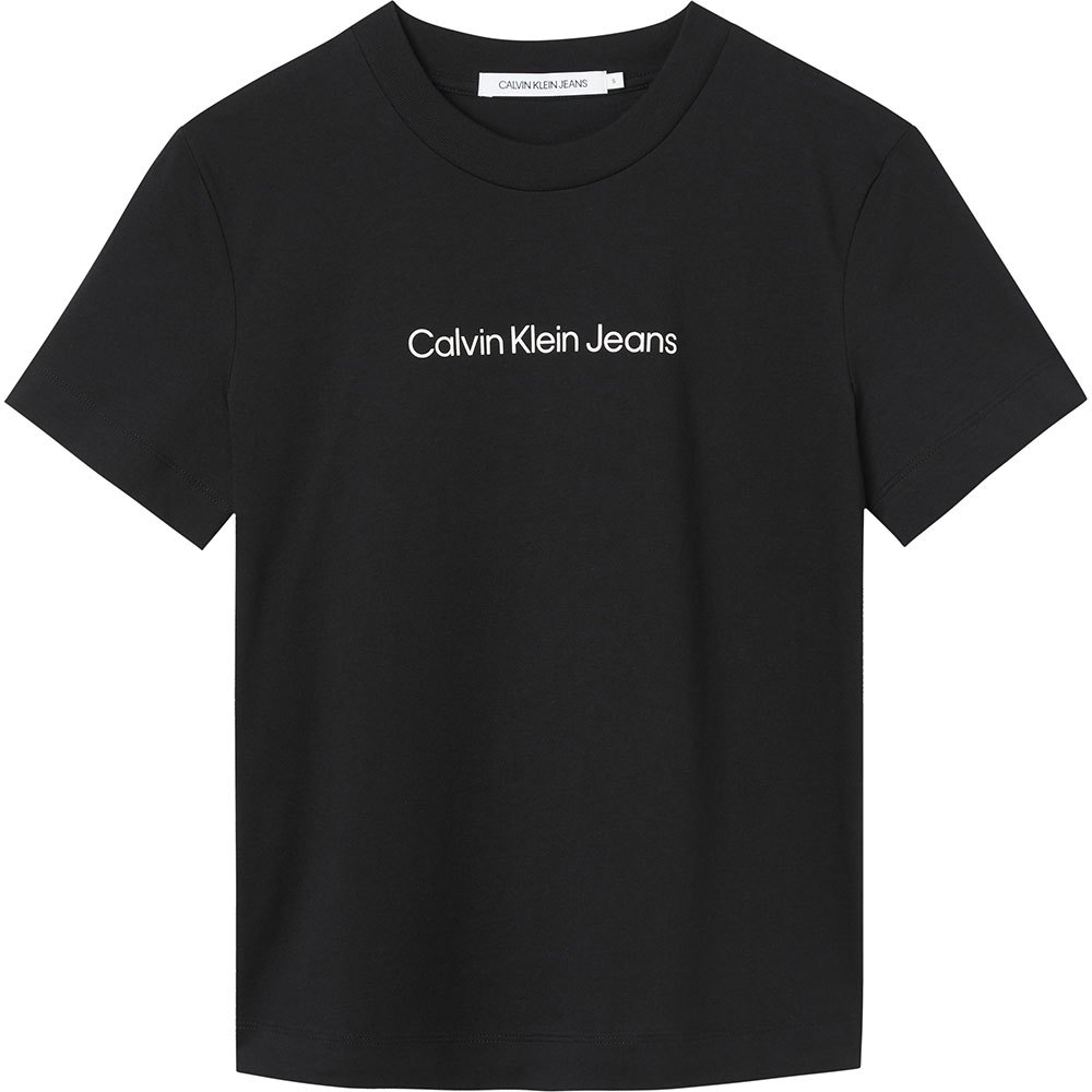 Calvin Klein Jeans Shrunken Institutional Kurzärmeliges T-shirt M Ck Black günstig online kaufen