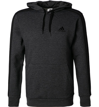 Adidas 3 Stripes Kapuzenpullover 2XL Dark Grey Heather / Black günstig online kaufen