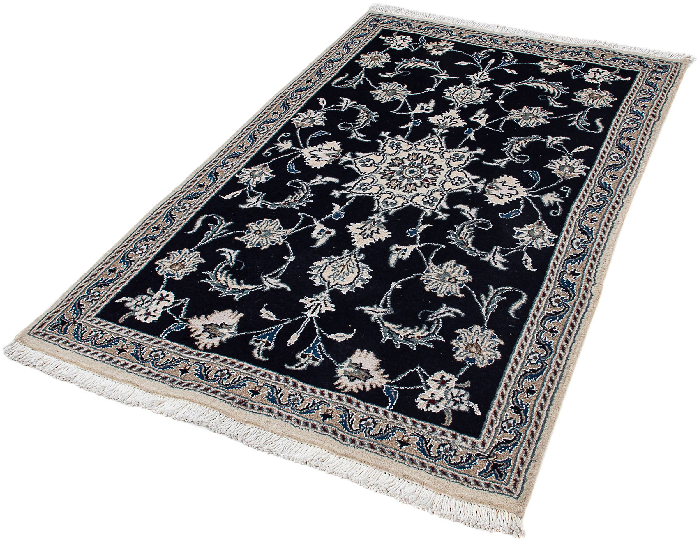 morgenland Orientteppich »Perser - Nain - 151 x 95 cm - dunkelblau«, rechte günstig online kaufen