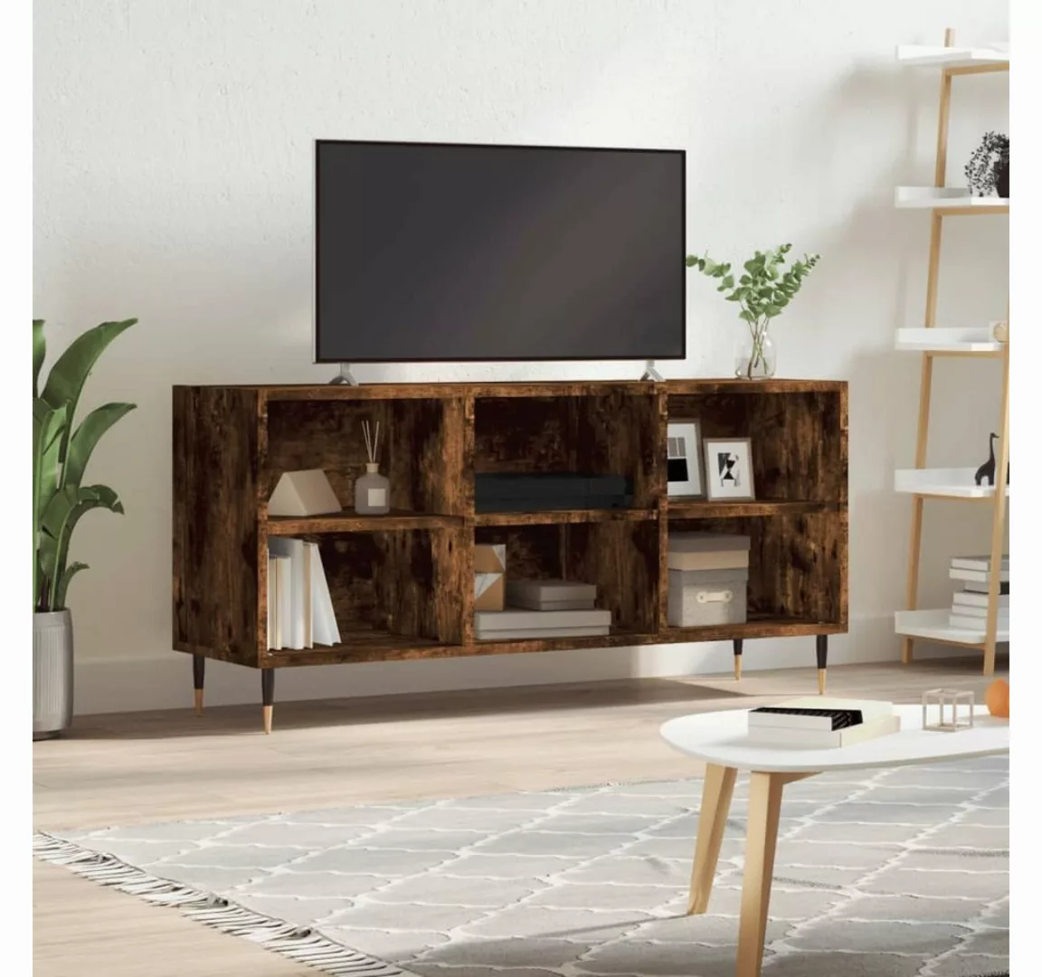 vidaXL TV-Schrank TV-Schrank Räuchereiche 103,5x30x50 cm Holzwerkstoff günstig online kaufen