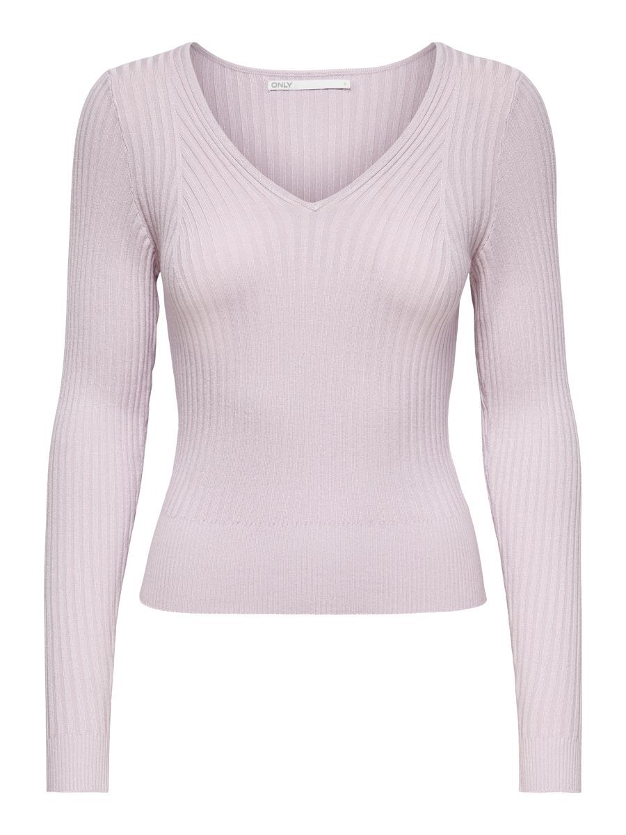 ONLY V-ausschnitt- Strickpullover Damen Violett günstig online kaufen