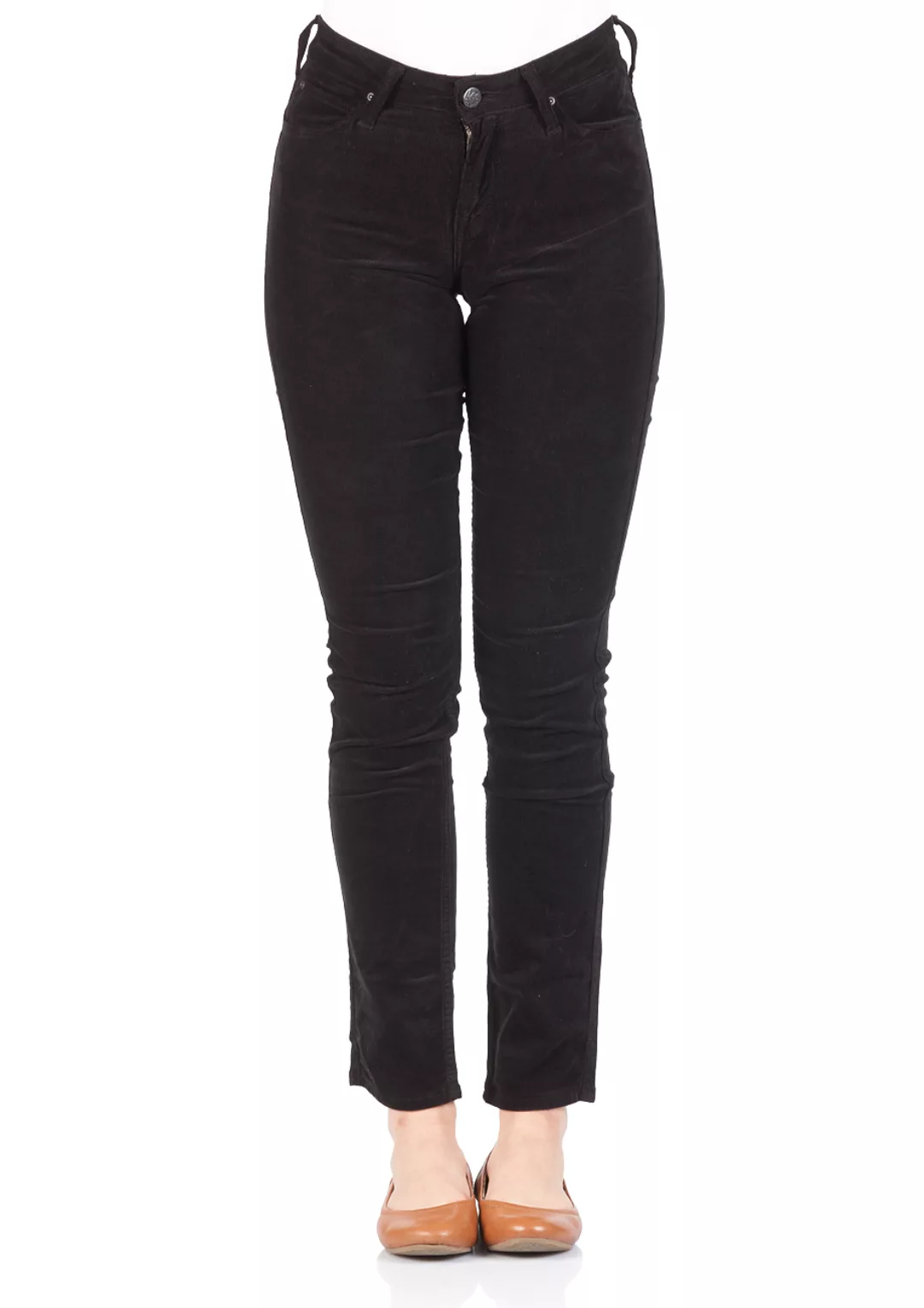 Lee Damen Jeans Elly - Slim Fit - Schwarz - Tap Shoe günstig online kaufen