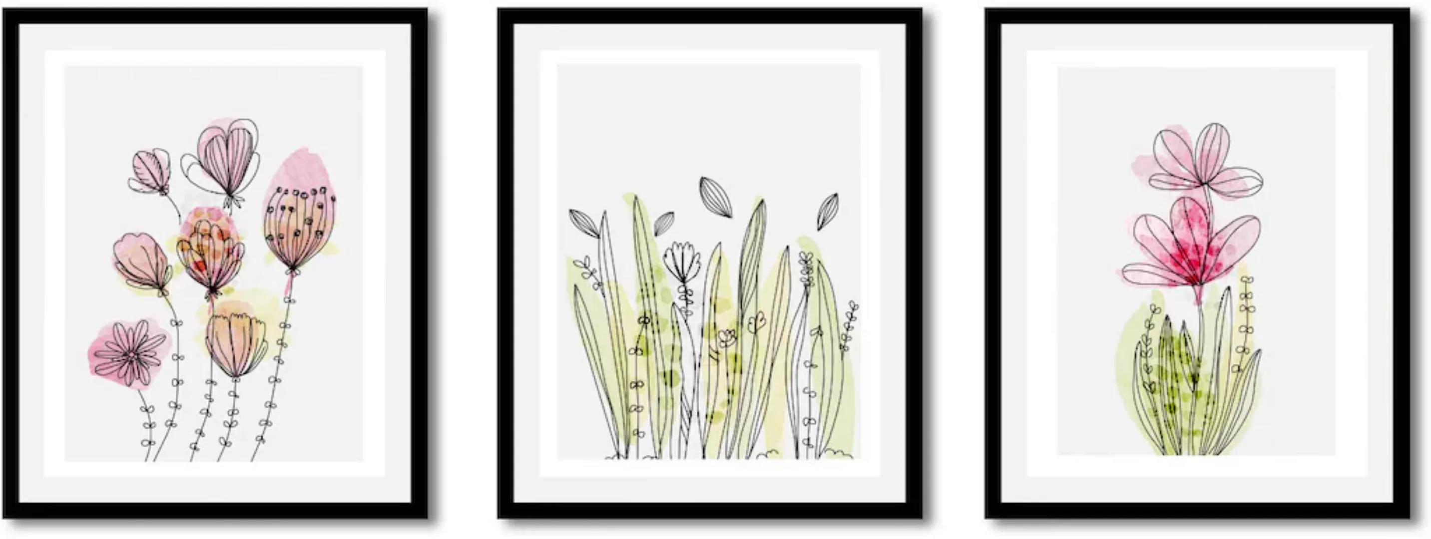 queence Bild "Set Flora Dream", Blumen, (1 St.) günstig online kaufen