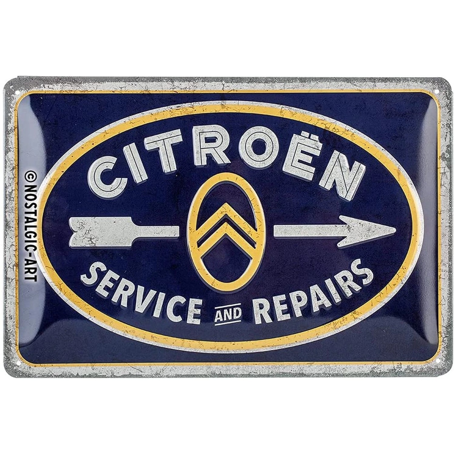 Nostalgic-Art Blechschild 20 x 30cm - Citroen - Citroen Service & Repairs günstig online kaufen