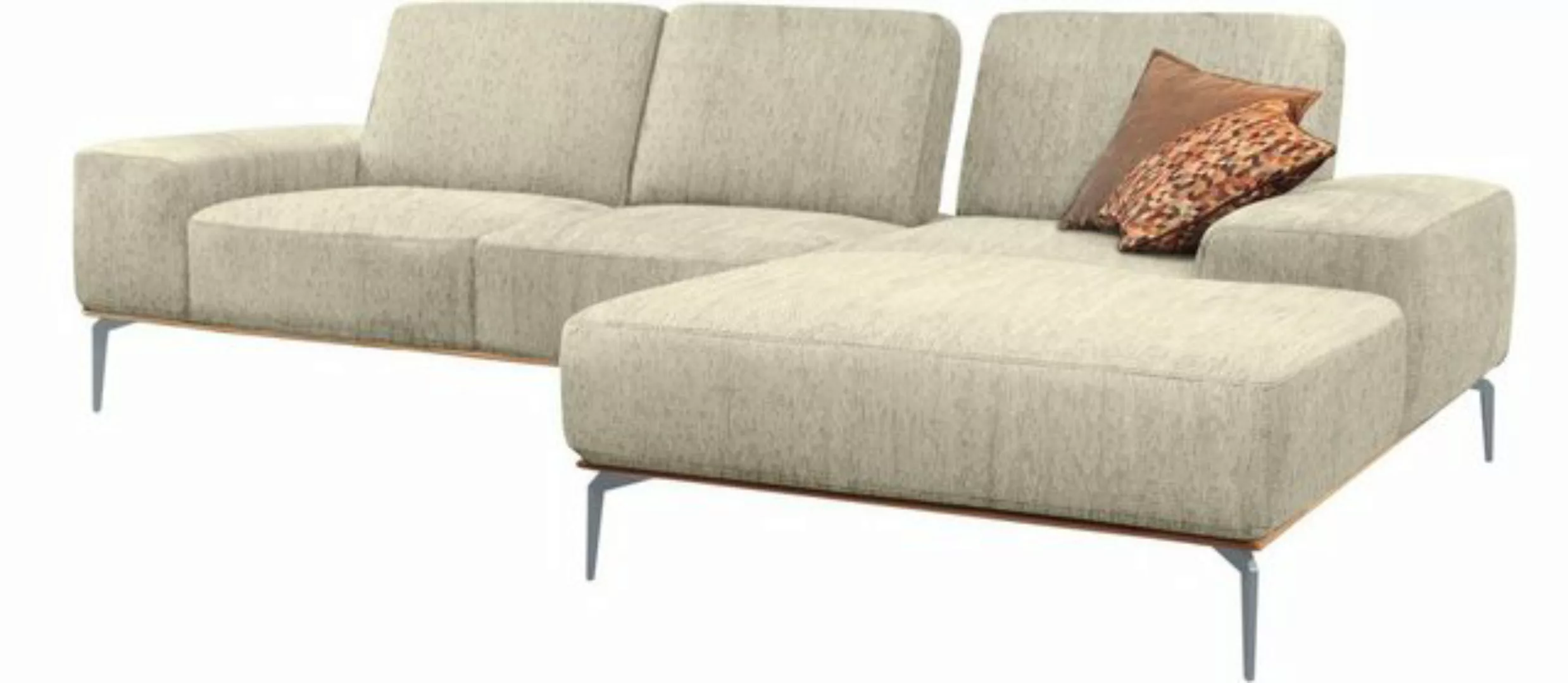 W.SCHILLIG Ecksofa run, mit elegantem Holzsockel, Füße in Silber matt, Brei günstig online kaufen