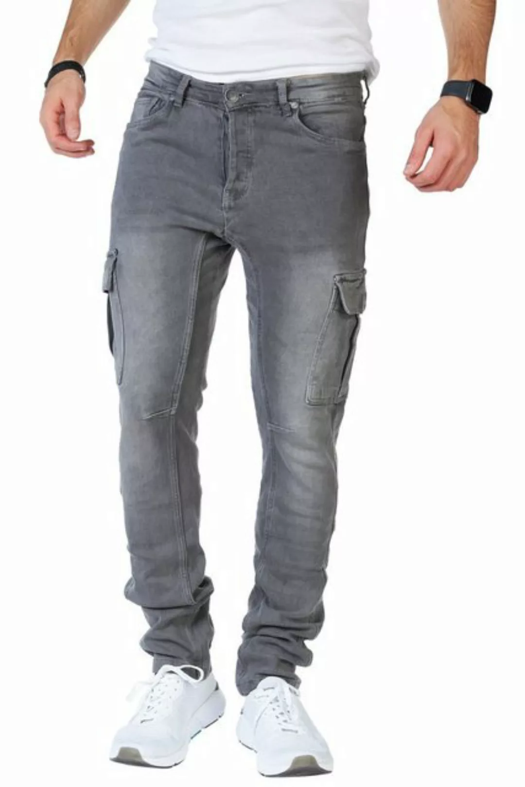 Styleko Cargohose Cargo Jeans Herren Cargohose für Herren Jeans stretch Car günstig online kaufen