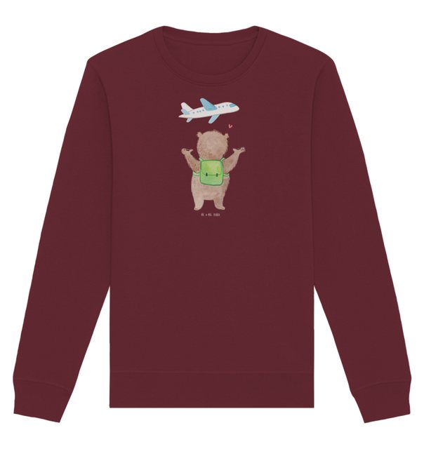 Mr. & Mrs. Panda Longpullover Größe S Bär Flugzeug - Burgundy - Geschenk, P günstig online kaufen