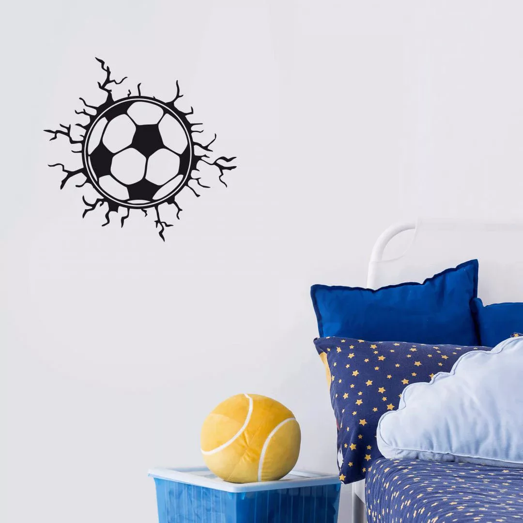 Wall-Art Wandtattoo "Wandaufkleber Fußball Risse", (1 St.) günstig online kaufen