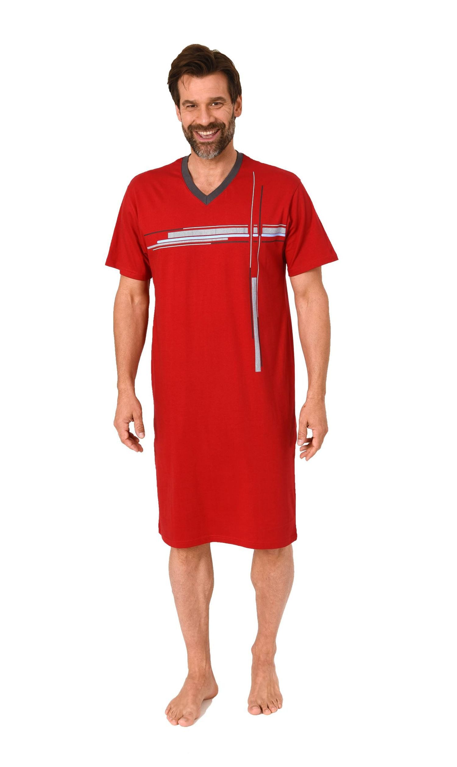 Normann Pyjama Normann Herren kurzarm Nachthemd günstig online kaufen