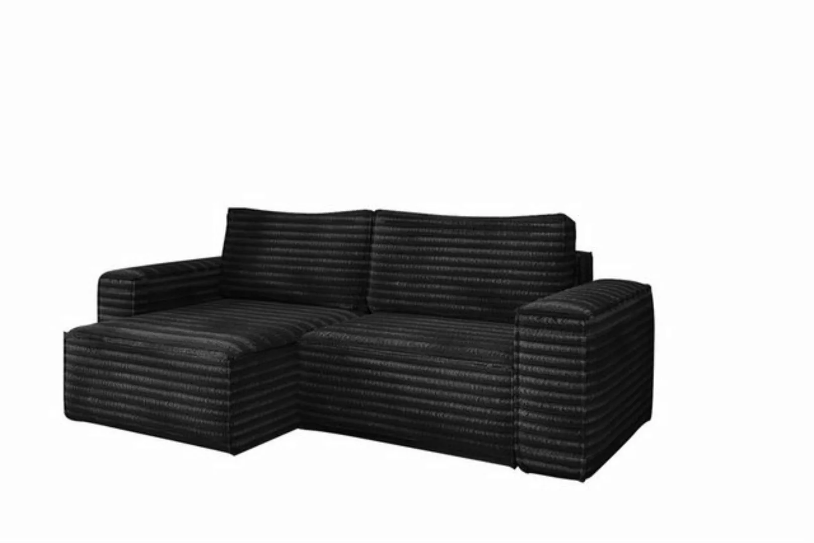 Fun Möbel Ecksofa Schlafsofa MADLEN Stoff Velo, Rundumbezug, inkl. Bettkast günstig online kaufen