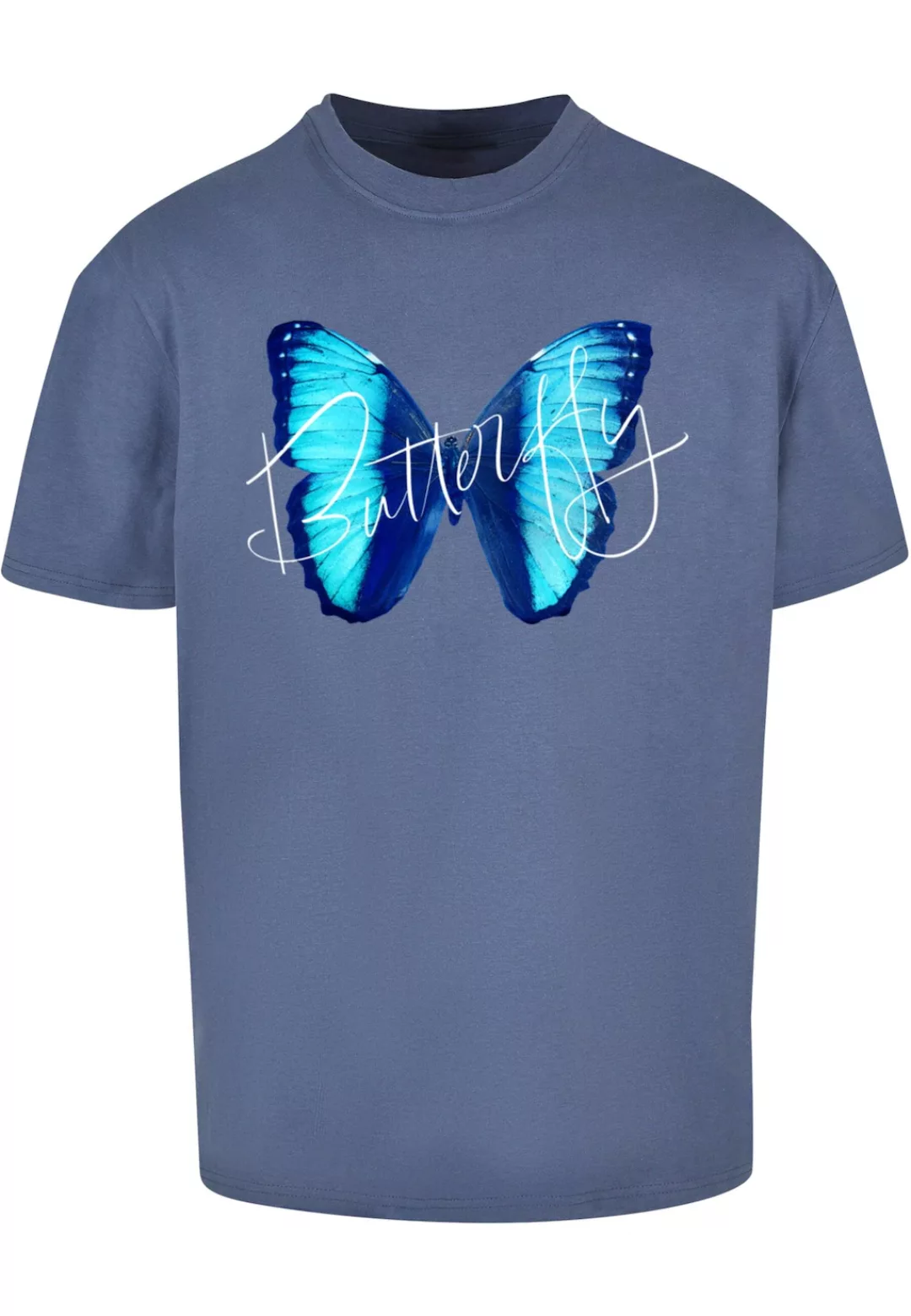 Merchcode T-Shirt "Merchcode Herren Butterfly Blue Heavy Oversized Tee" günstig online kaufen