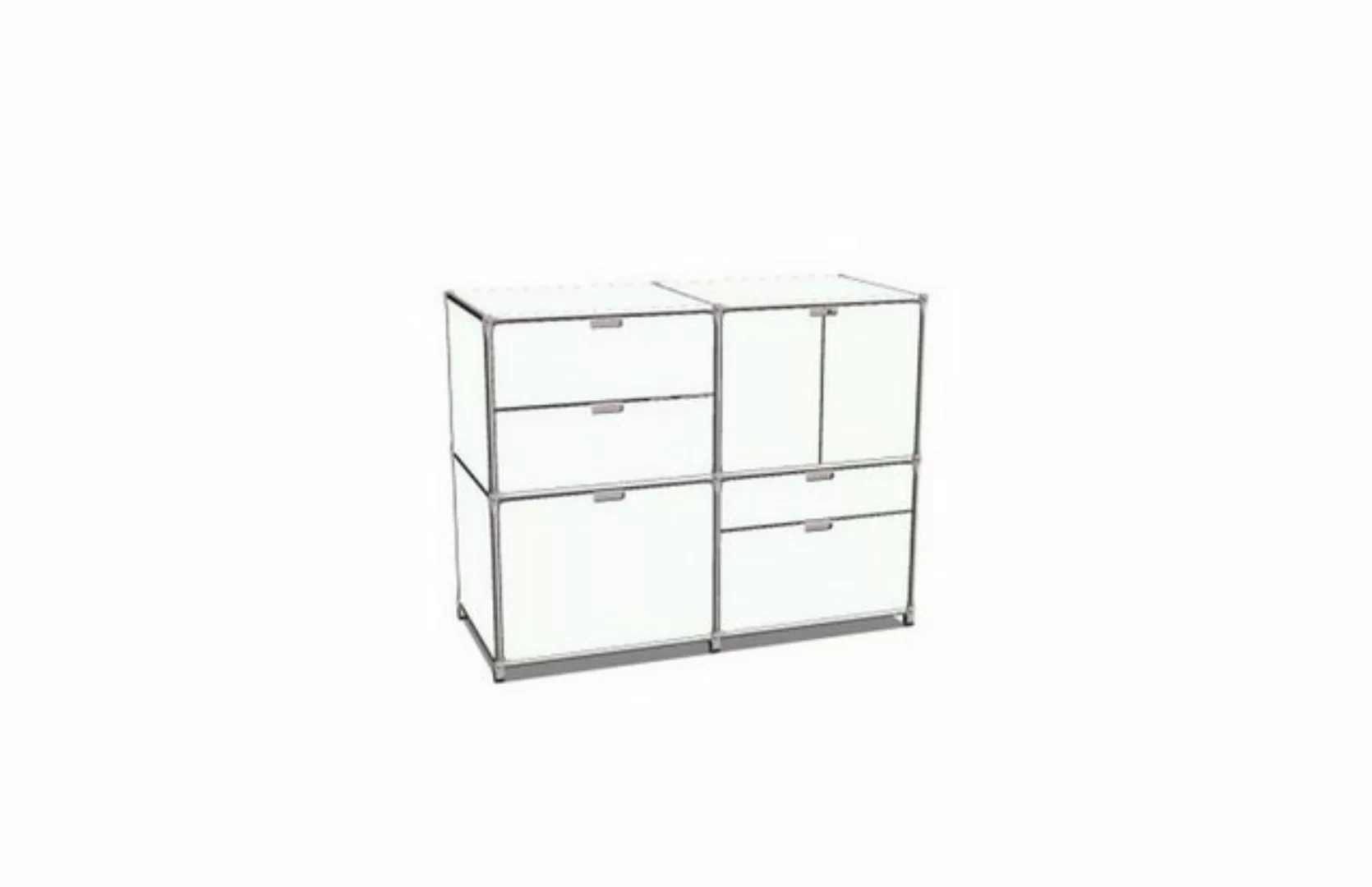 daslagerhaus living Hochschrank Thekenschrank weiß H 115 cm günstig online kaufen