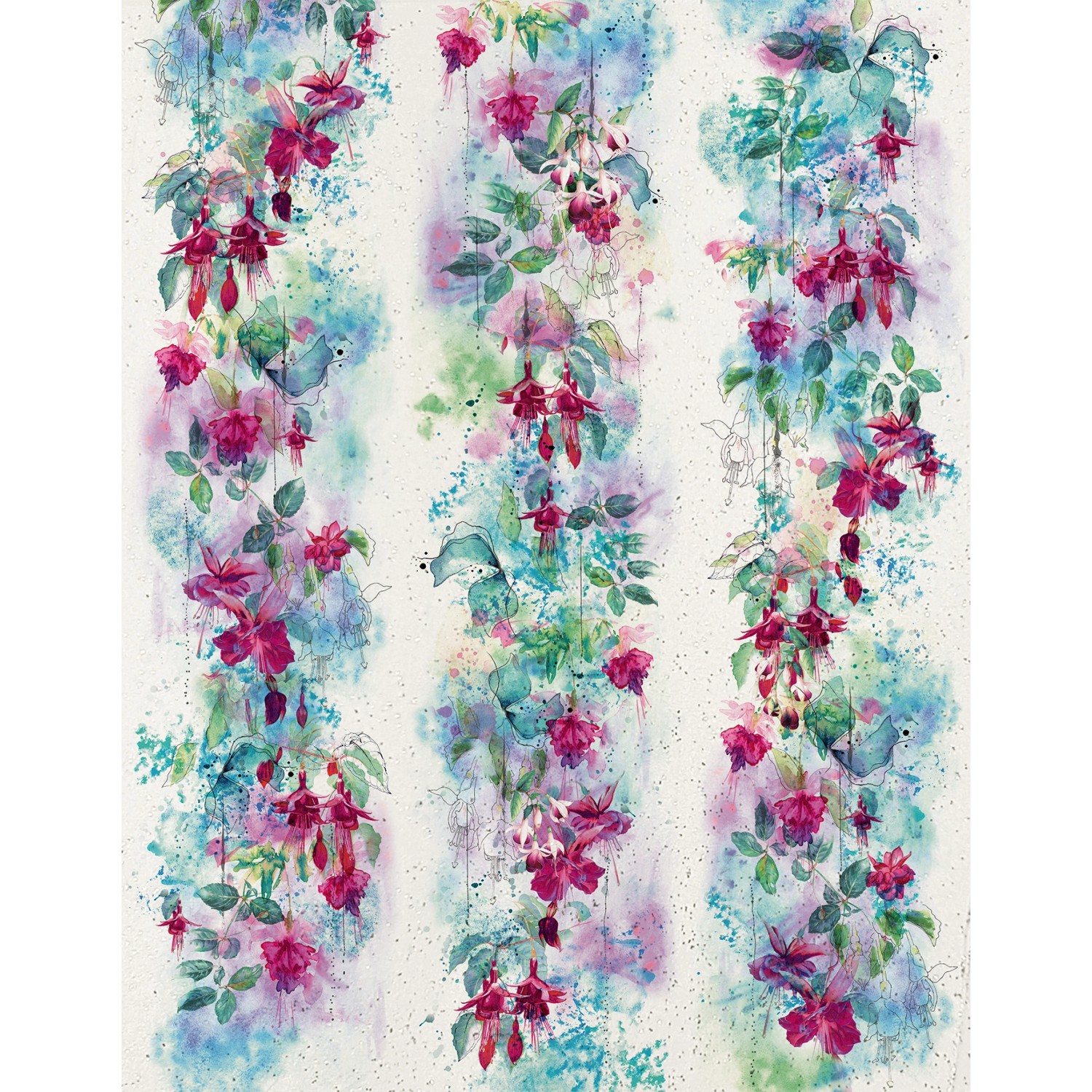 Marburg Vliestapete Blumen Crushed-Optik Modern 270 cm x 210 cm Weiß günstig online kaufen