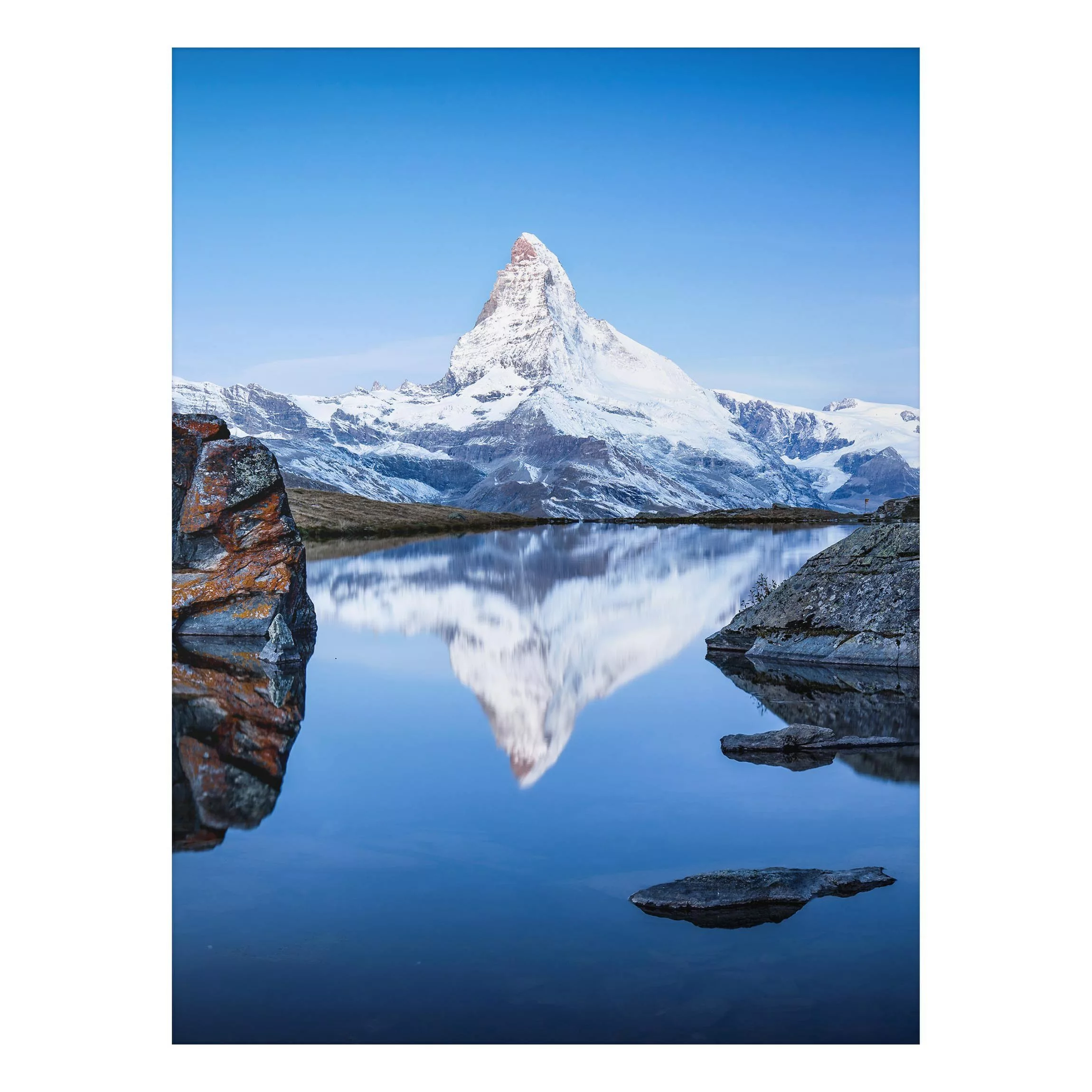 Alu-Dibond Bild Stellisee vor dem Matterhorn günstig online kaufen