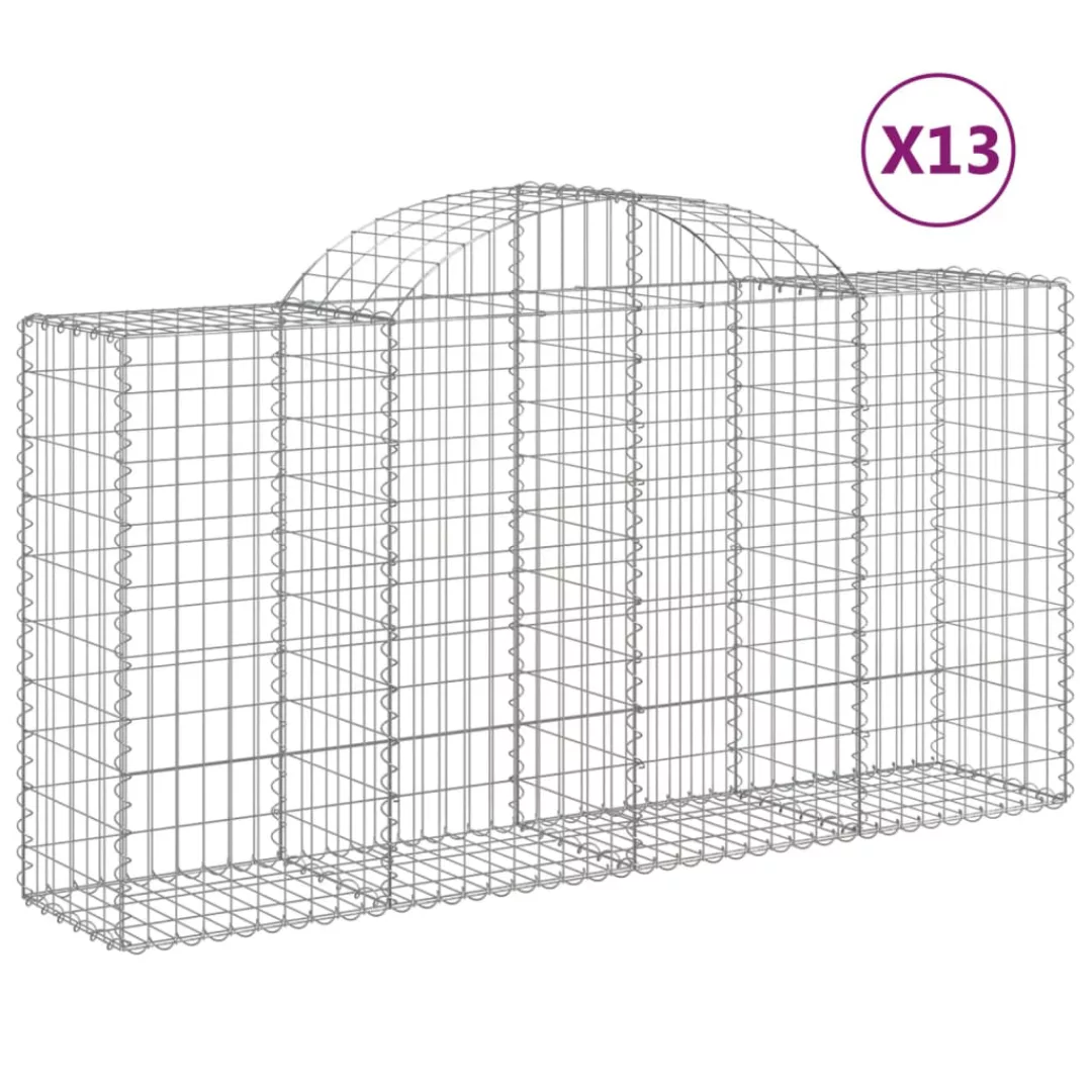 Vidaxl Gabionen Mit Hochbogen 13 Stk 200x50x100/120cm Verzinktes Eisen günstig online kaufen