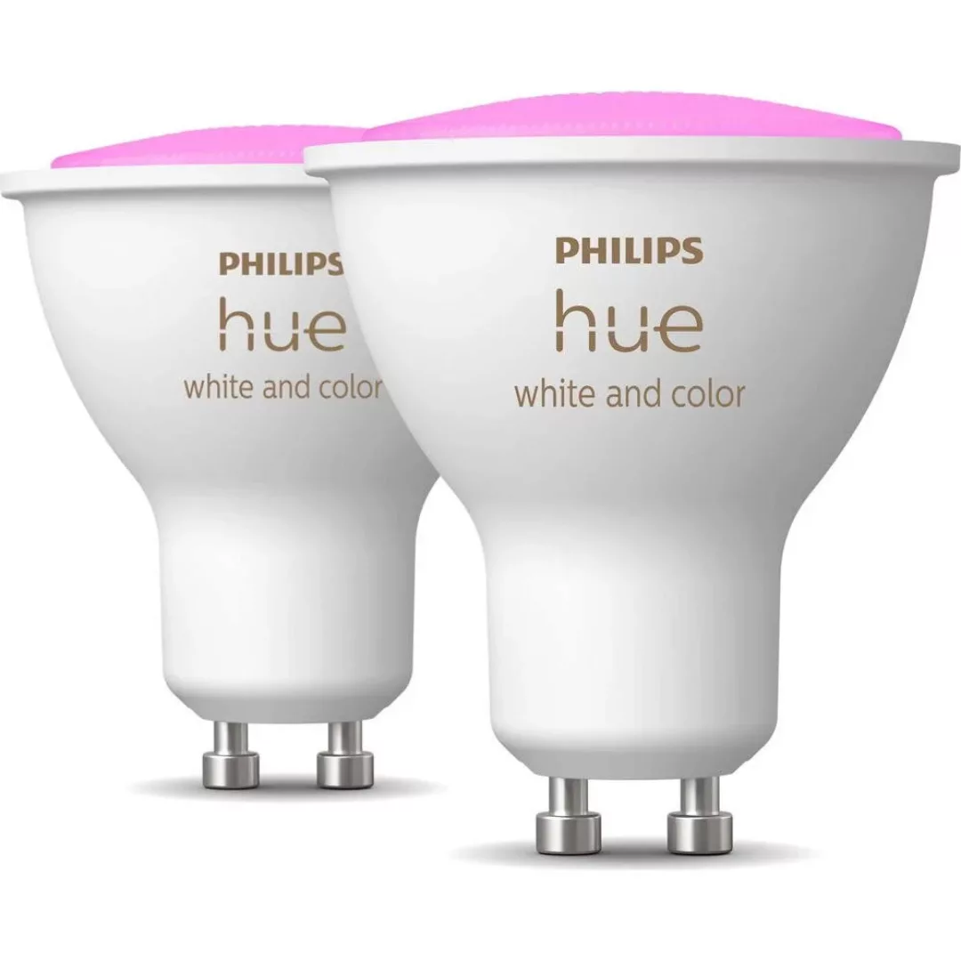 Philips Hue Bluetooth White & Color Ambiance LED GU10 5,7W 350lm Doppelpack günstig online kaufen