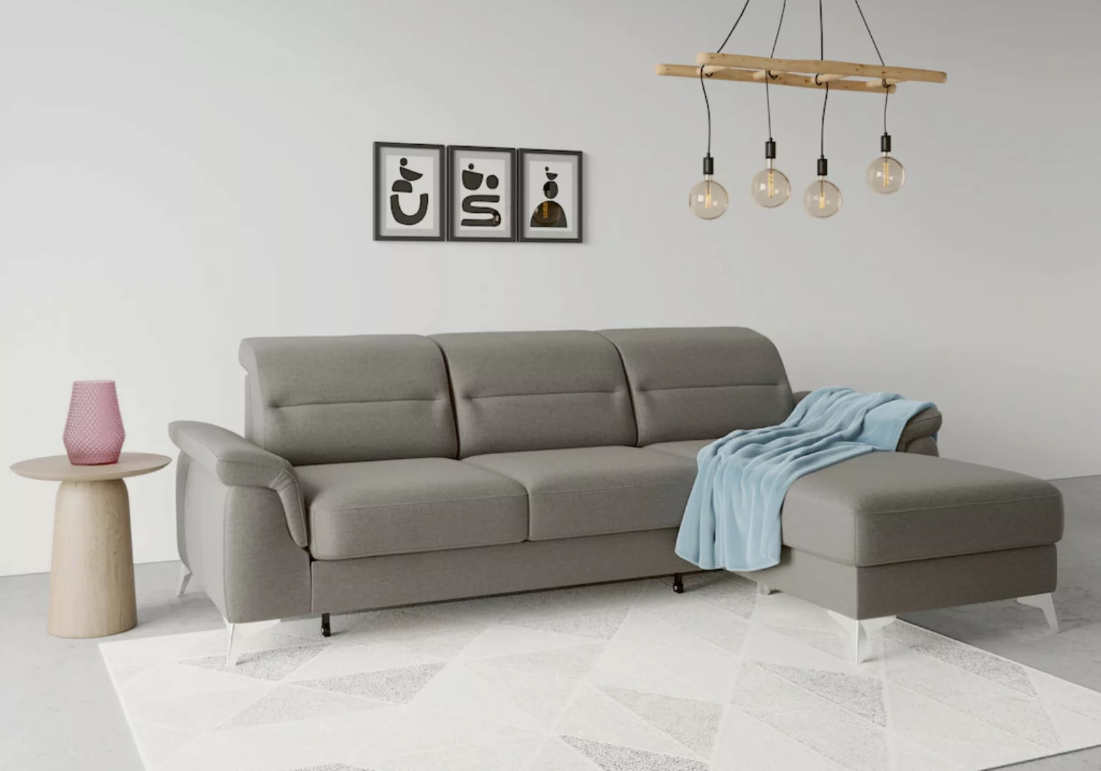 sit&more Ecksofa "Sinatra L-Form", mit Recamiere, optinal mit Kopfteilverst günstig online kaufen