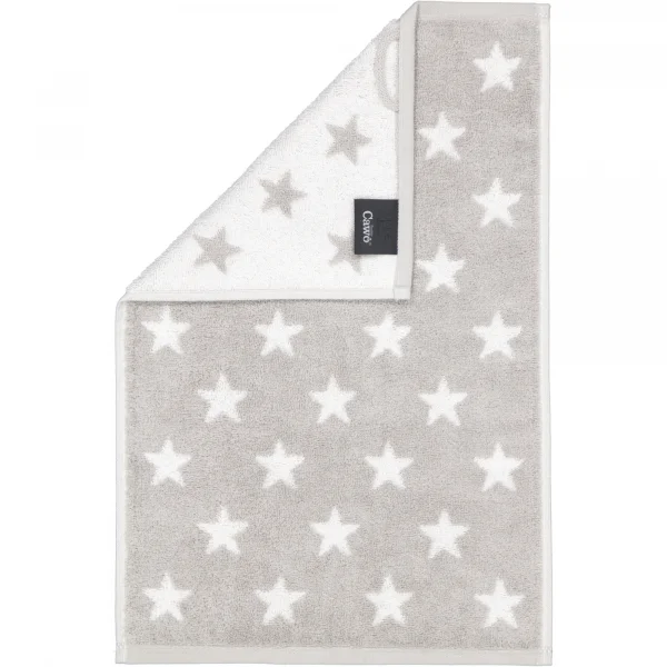 Cawö Handtücher NEW STARS Sterne klein 6261 - Farbe: platin/weiß - 76 - Was günstig online kaufen
