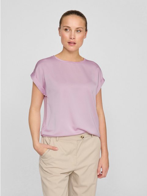 Vila Kurzarmshirt VIELLETTE S/S SATIN TOP - NOOS Satin Optik günstig online kaufen