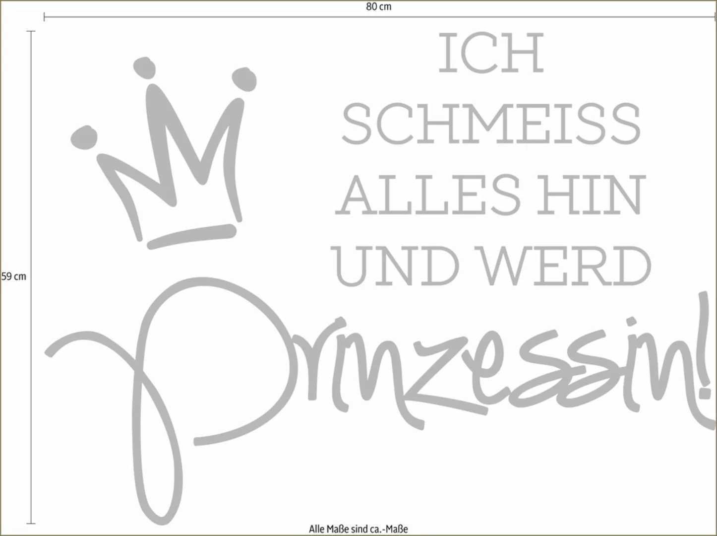 Wall-Art Wandtattoo »lustiger Spruch Ich werd' Prinzessin«, selbstklebend, günstig online kaufen