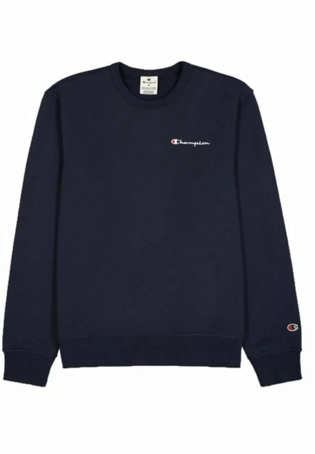 Champion Sweatshirt Herren Fleece Sweatshirt mit kleinem Logo - Dunkelblau günstig online kaufen